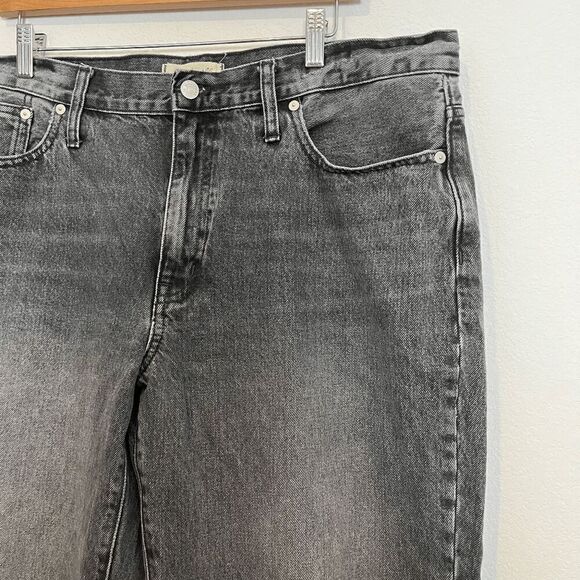 Madewell Glennbay Gray Wash Denim The Slouchy Boy Jeans Women's Size 32 - Picture 3 of 7